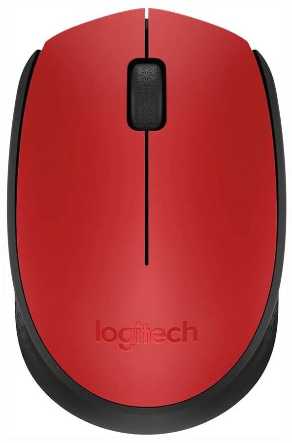 Мышь беспроводная Logitech M170, 1000dpi, Wireless, Красный/Черный, 910-004648