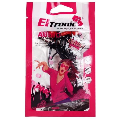 Наушники Eltronic Premium 4441 Color Trend Pink, черный/белый