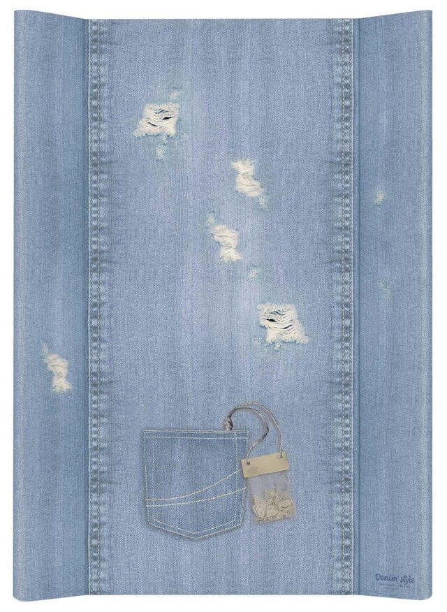 Матрац пелен. Ceba Baby 70см без изг.на кровать 120*60см Denim Style Shabby blue W-200-119-589