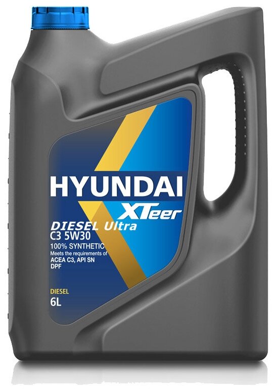 Синтетическое моторное масло HYUNDAI XTeer Diesel Ultra C3 5W-30, 6 л