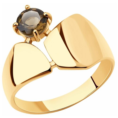фото Sokolov кольцо из золочёного серебра с раухтопазом 92011958, размер 17.5