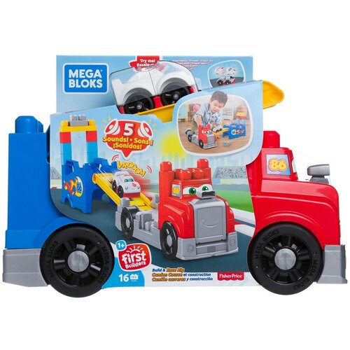 Конструктор Mega Bloks First Builders FVJ01 Большая машинка для гонок, 16 дет.