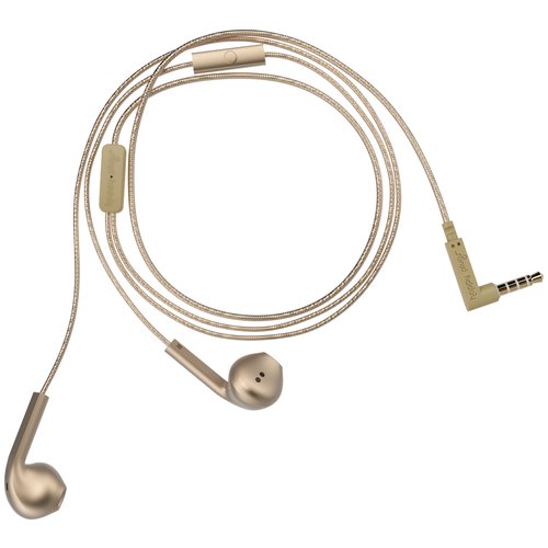 Наушники Happy Plugs Earbud Plus, mini jack 3.5 mm, matte gold