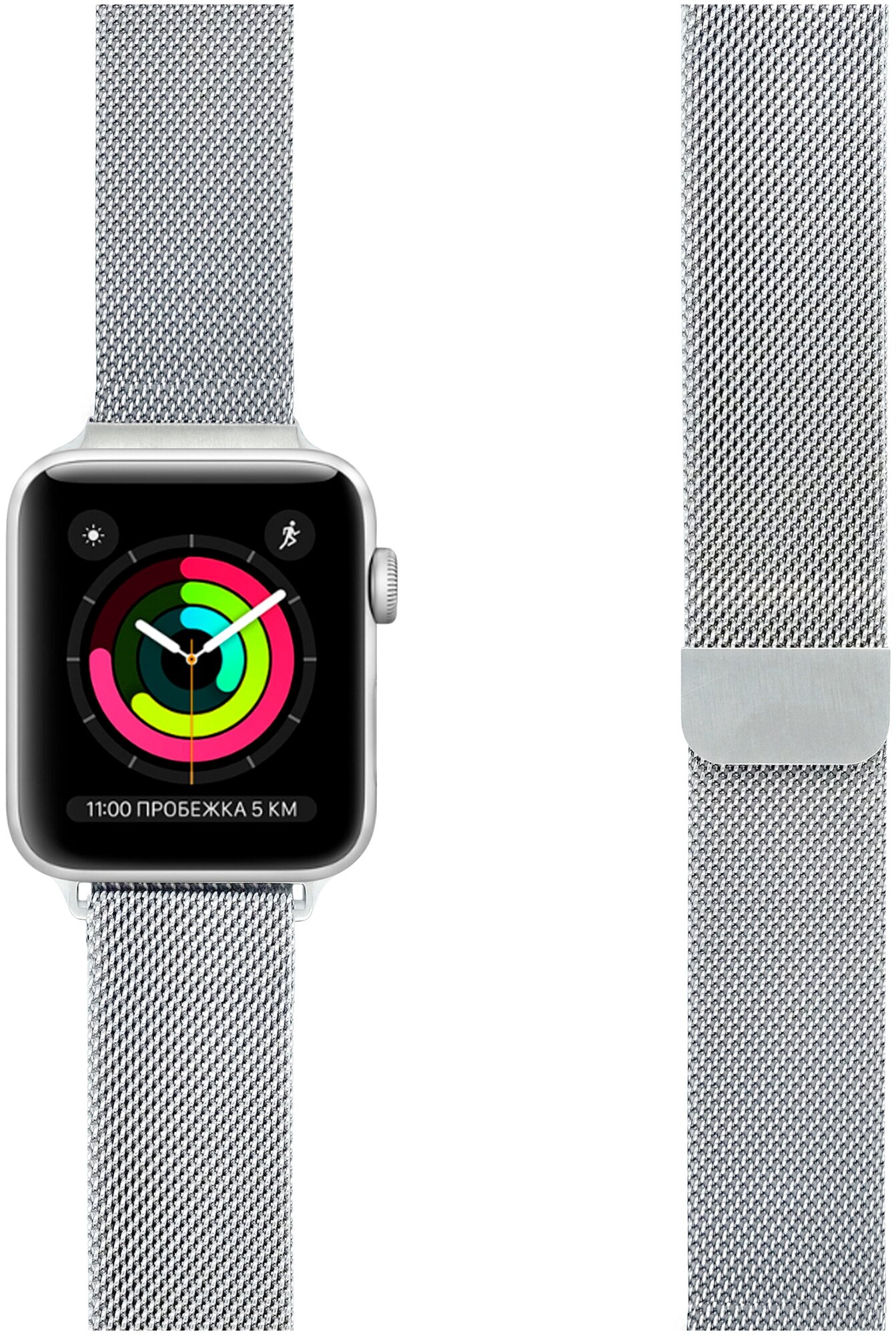 Ремешок Lyambda Capella для Apple Watch Series 3/4/5 серый (DS-APM02/2-44-SL) Noname - фото №2