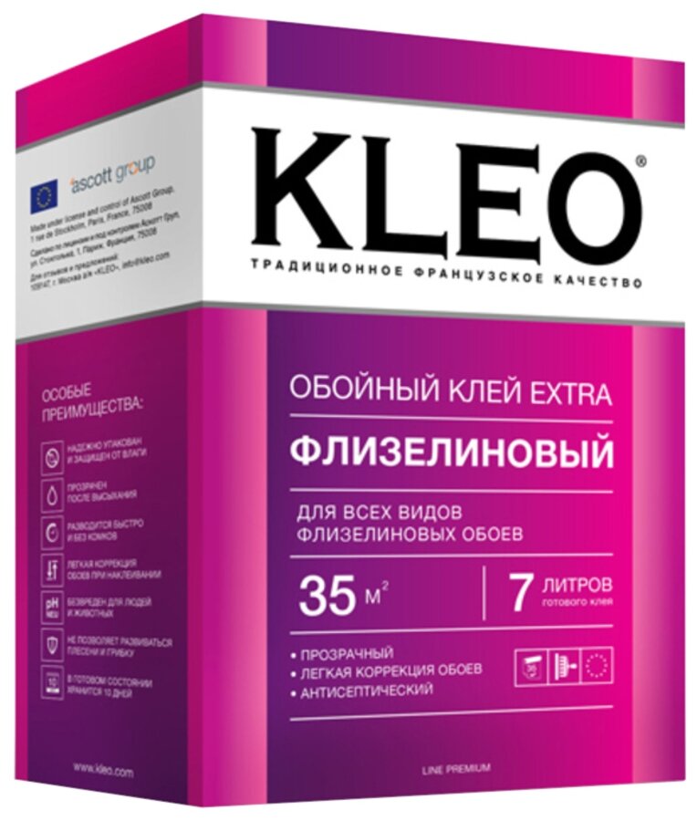 Клей для фотообоев фресок KLEO EXTRA Флизелиновый