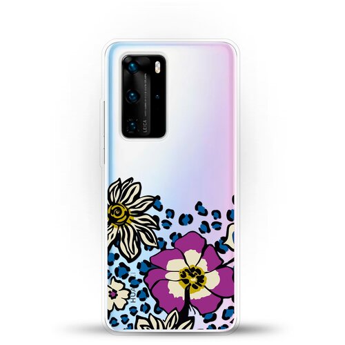 фото Силиконовый чехол цветы с узором на huawei p40 pro andy & paul