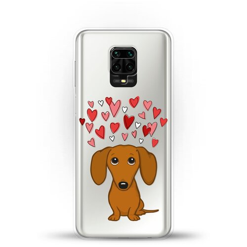 фото Силиконовый чехол любимая такса на xiaomi redmi note 9 pro andy & paul