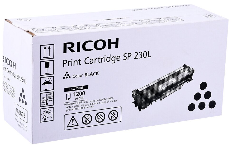 Тонер-картридж Ricoh 408295 для Ricoh SP 230DNw SP 230SFNw 1200стр Черный