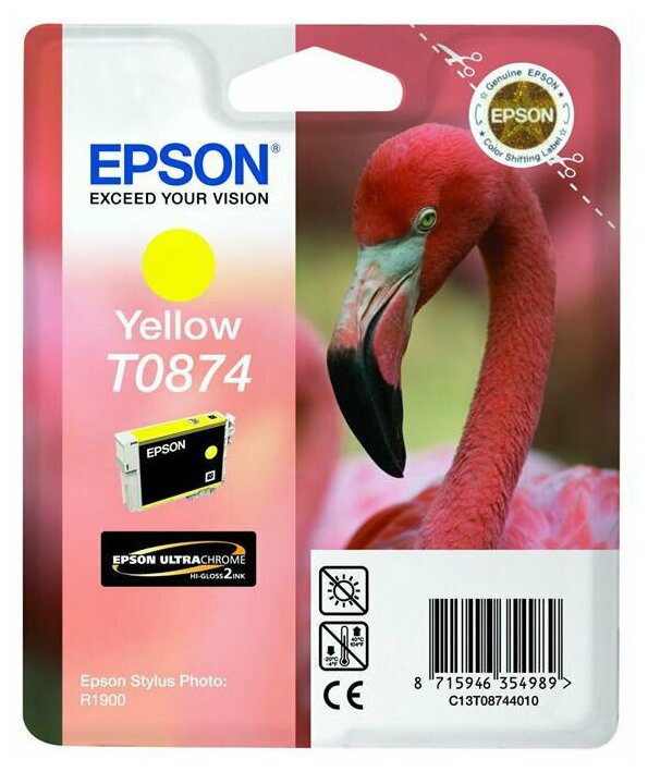 Картридж Epson C13T08744010, желтый