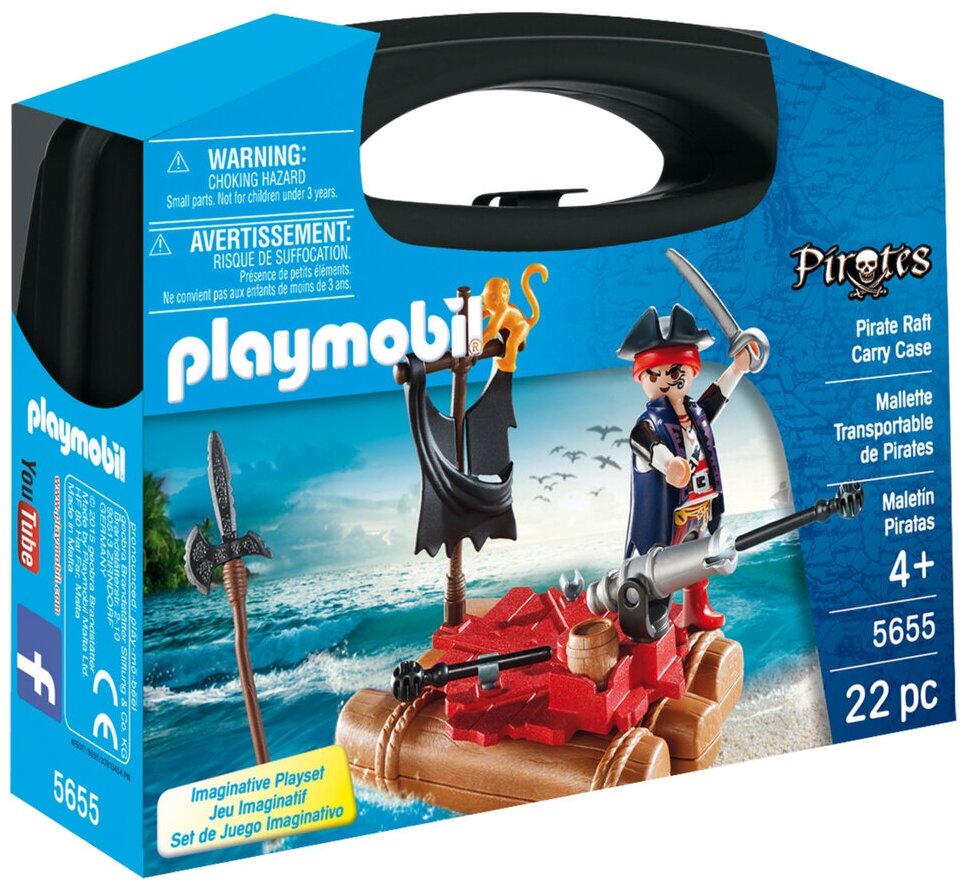 Набор с элементами конструктора Playmobil Pirates 5655 Пиратский плот, 22 дет.