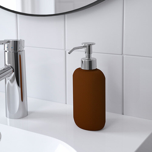 IKEA EKOLN еколн дозатор для жидкого мыла, коричневый - фотография № 3