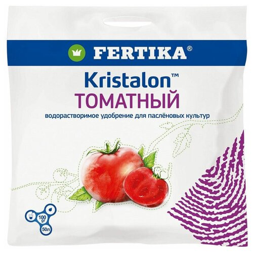 удобрение для томата перца баклажанов fertika leaf power 50гр Удобрение FERTIKA Kristalon Томатный, 0.1 л, 0.1 кг, 1 уп.