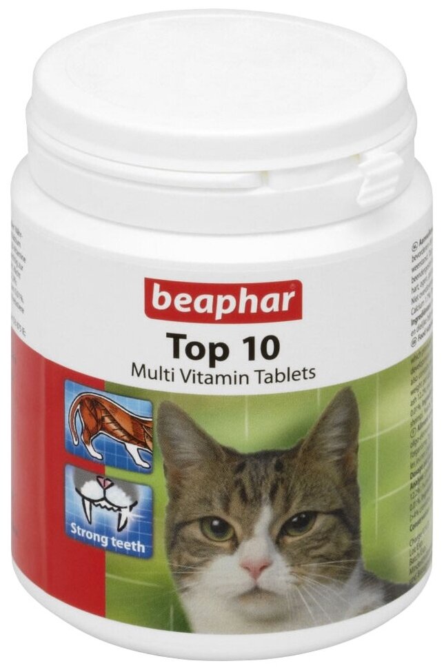 Beaphar Кормовая добавка Top 10 для кошек 180 таблеток, 147г
