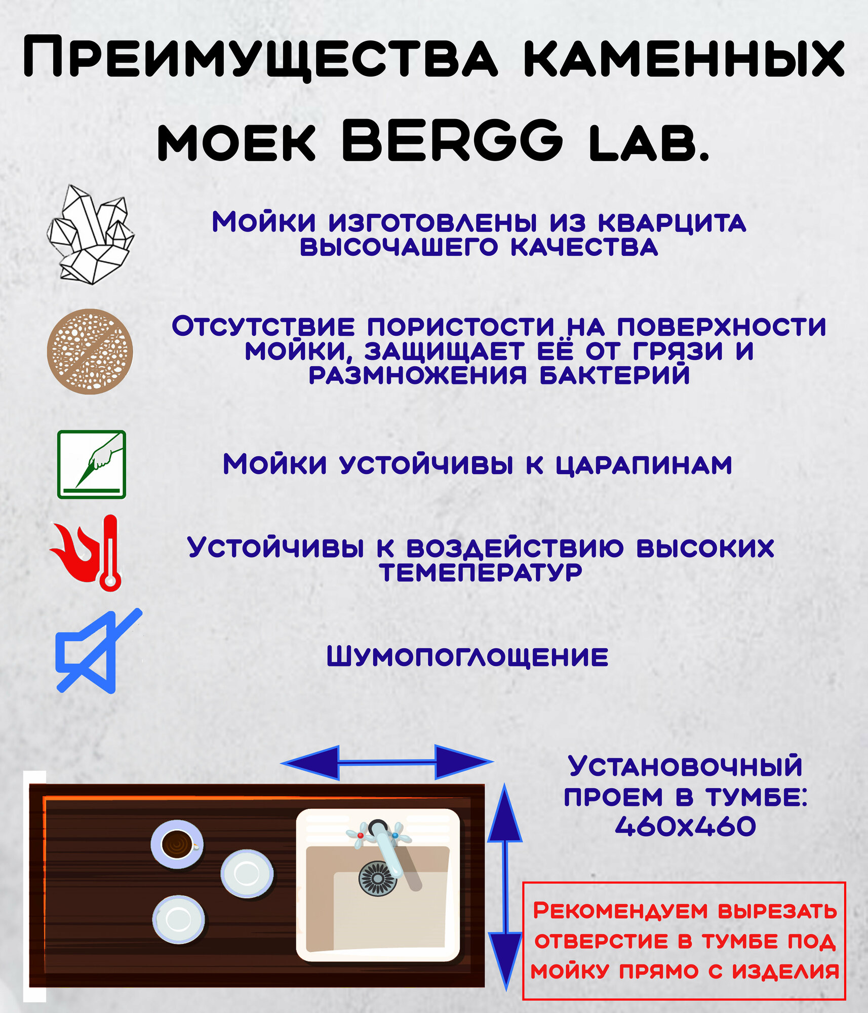 Кухонная мойка с сифоном глянцевая Z30 бежевая BERGG ZETT lab - фотография № 4