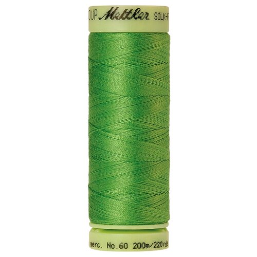 Нить для машинного квилтинга SILK-FINISH COTTON 60, 200 м 100% хлопок 0092 Bright Mint ( 9240-0092 )