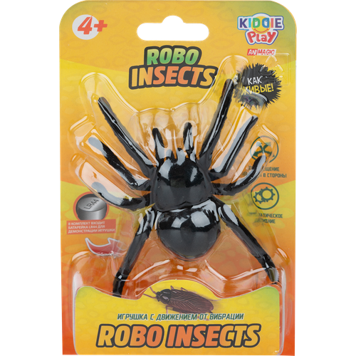 интерактивная игрушка kiddieplay robo insects таракан со встроенным двигателем Игрушка интерактивная Тарантул