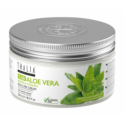 Купить THALIA NATURAL BEAUTY 50% Aloe Vera Skin Care Cream Крем для лица и тела с алоэ вера, 250 мл