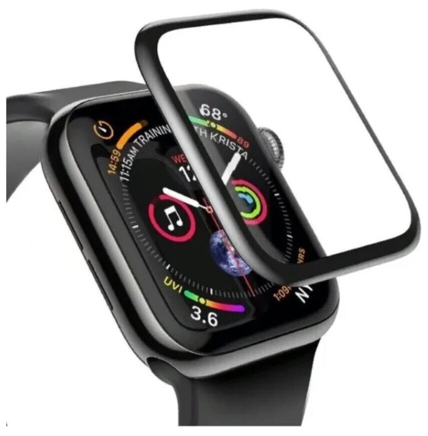 Защитное стекло Baseus (SGAPWA4-G01) для Apple Watch series 4 40mm (Black) - фото №3