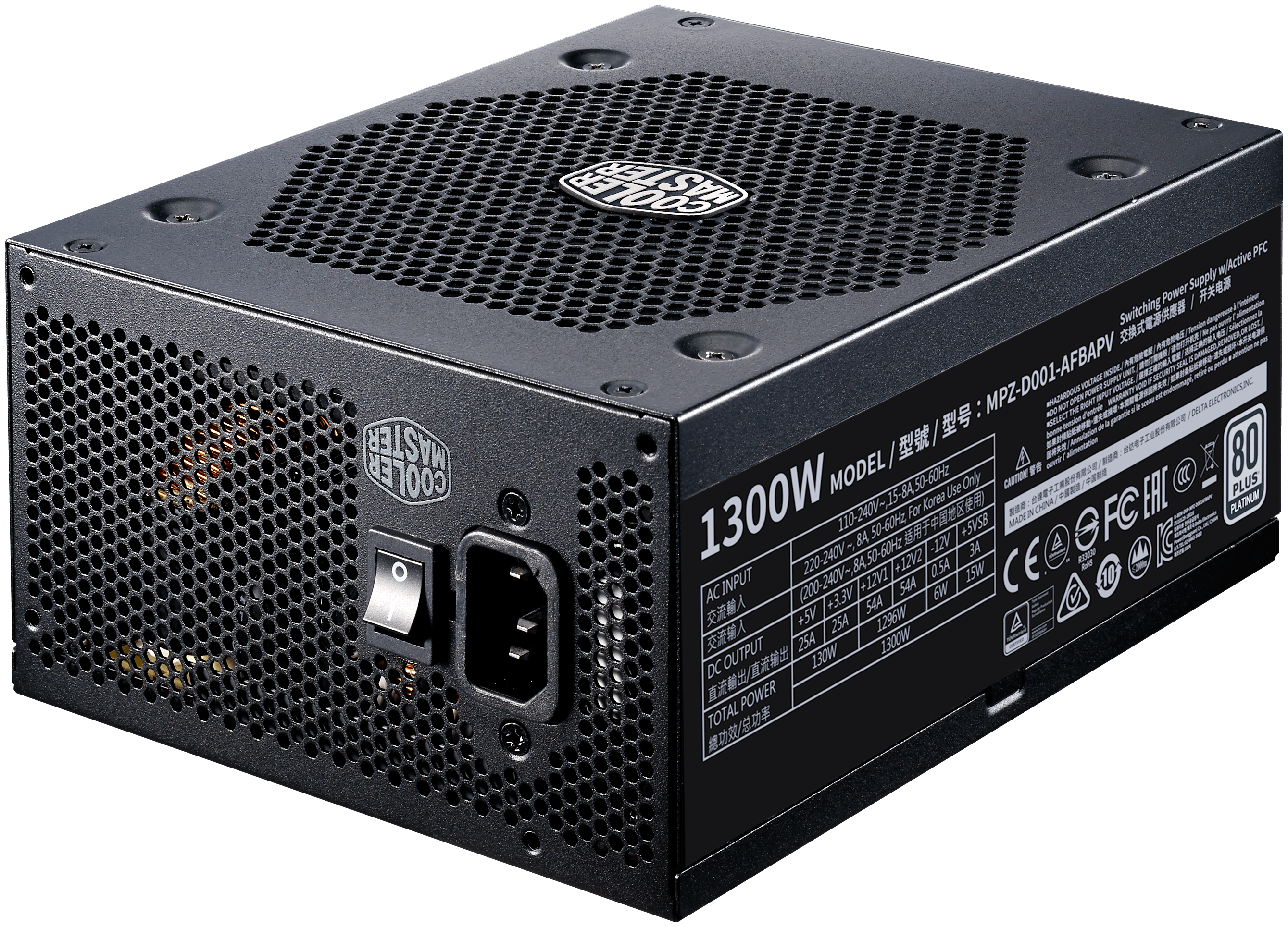 Блок питания Cooler Master V1300 Platinum ATX 1300 Вт