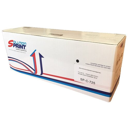 SOLUTION PRINT SP-C-725, 1600 стр, черный термопленка для hp laserjet p1102 m1132 m132a m426fdn m125ra m15w canon mf3010 oem canon grey box