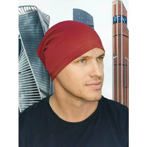 фото Шапка бини luchiorado, размер 56/58, бордовый