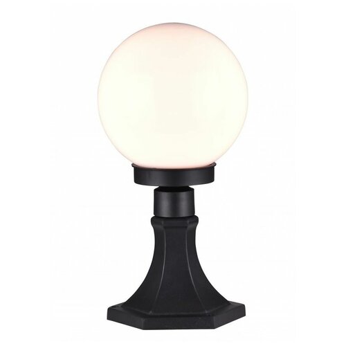 Favourite Уличный светильник Pilastri 1507-1T, E27, 13 Вт, цвет арматуры: черный, цвет плафона белый