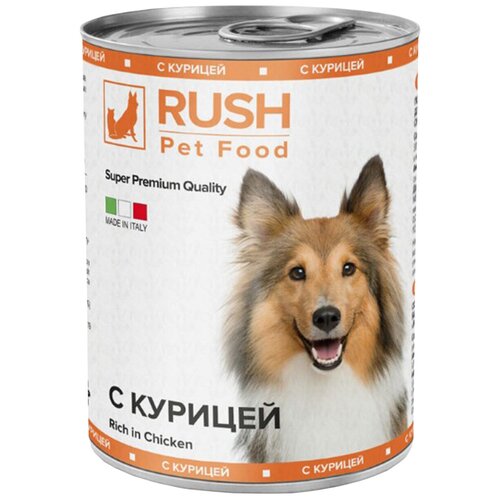 Консервы для собак Rush Pet Food с Курицей 400 г