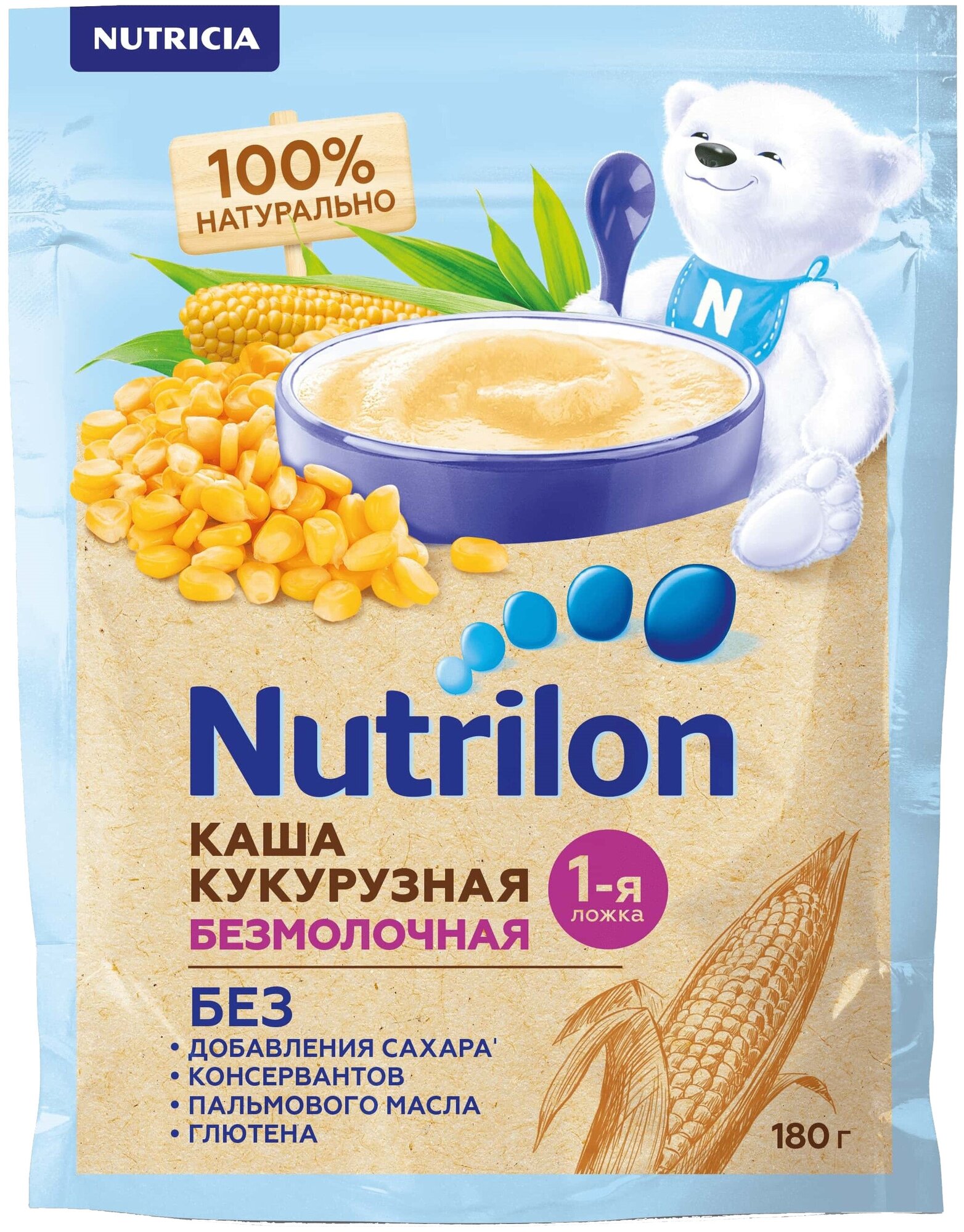 Каша безмолочная Nutrilon "Кукурузная", с 5 месяцев, 180 г