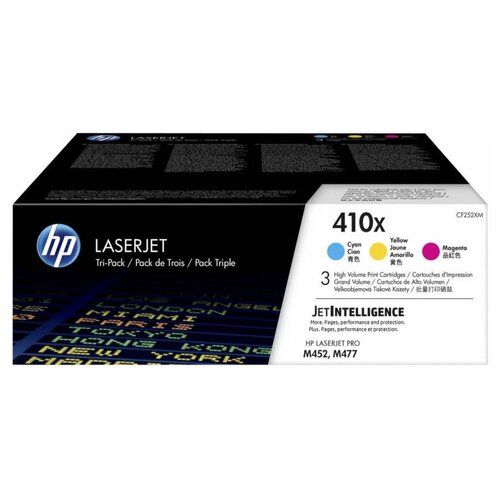 картридж для hp color lj m452 m477 cf 412x 410x желт 5k compatible Комплект картриджей HP CF252XM, 5000 стр, многоцветный