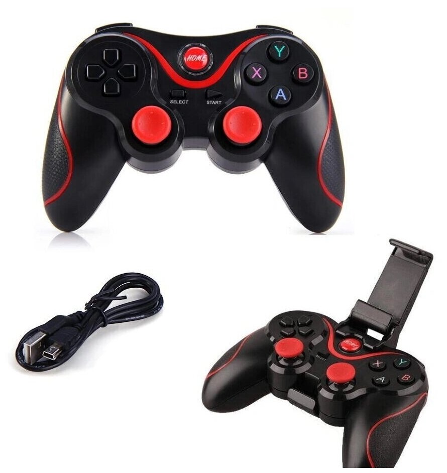 Беспроводной геймпад Wireless Controller x3 с держателем для телефона