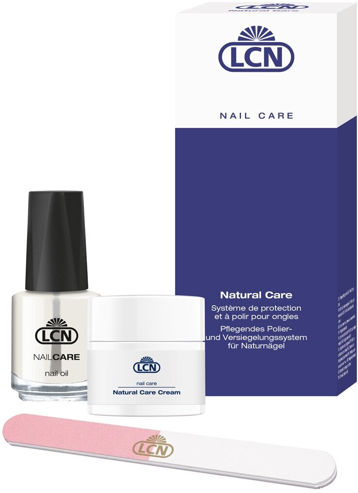 Natural Care System - Набор для запечатывания ногтей: Питательный крем для ногтей, Крем-масло для укрепления ногтей, Пилка 3х сторонняя.