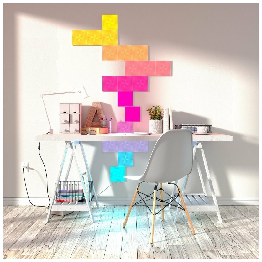 Световые панели Nanoleaf Canvas Smarter Kit, 9 панелей - фотография № 3