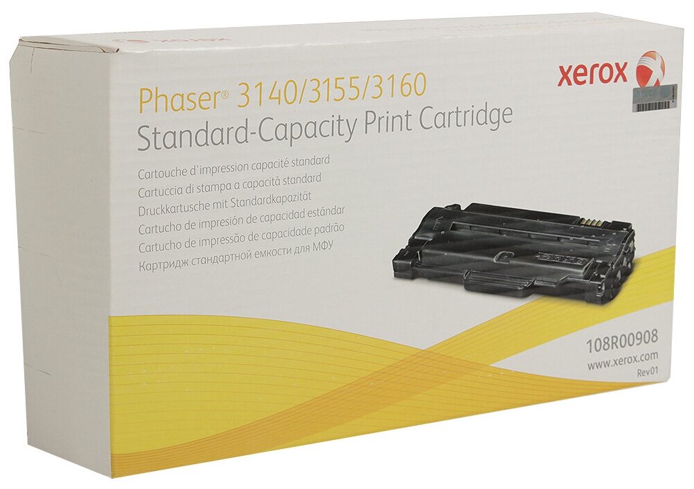 Тонер-картридж XEROX 108R00908 PHASER 3140,3155,3160 (1500 страниц)