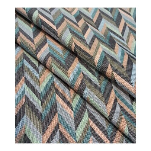 Ткань для штор и мебели, 280*100 см, Миллингтон(1) цвет 1, гобелен, зигзаг