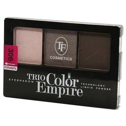 TF Cosmetics Палетка теней Trio Color Empire, 11 г аппликатор для макияжа tf cosmetics для теней на средней ножке