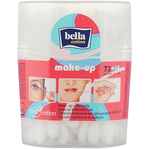 Купить Ватные палочки Bella Cotton для макияжа Make-up, 88 шт.