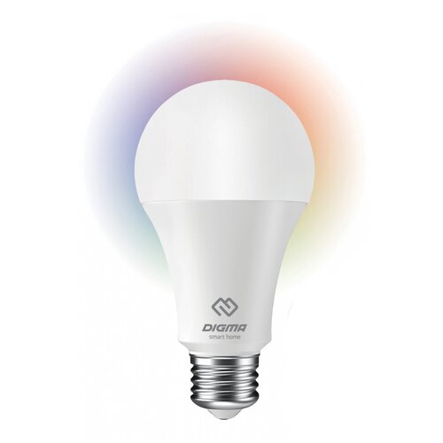 Умная Светодиодная лампа Digma DiLight E27 N1 RGB E27 8Вт 800lm Wi-Fi