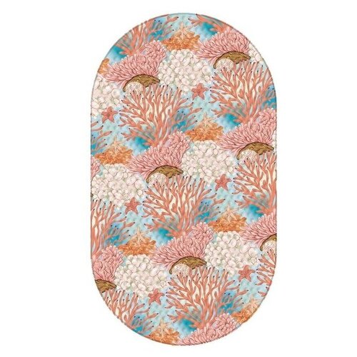 фото Коврик противоскользящий в ванную "коралловый риф" 68*38 varmax