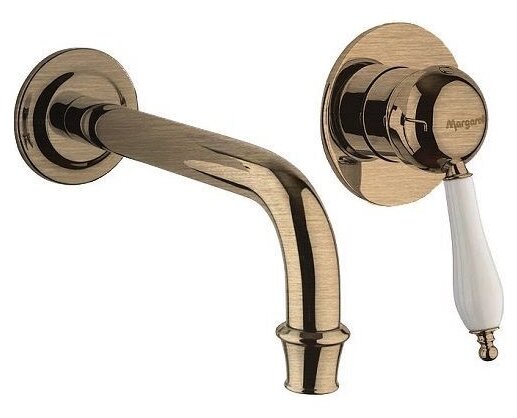 Смеситель для раковины настенный Margaroli Classica Ru1002aa01br бронза .