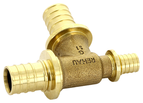 Platinum RX 13777401001 Тройник с уменьшенным боковым проходом (2 x 25 мм, 16 мм, бронза) REHAU - фото №1