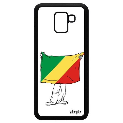 фото Чехол для телефона samsung galaxy j6 2018, "флаг конго браззавиль с руками" путешествие utaupia