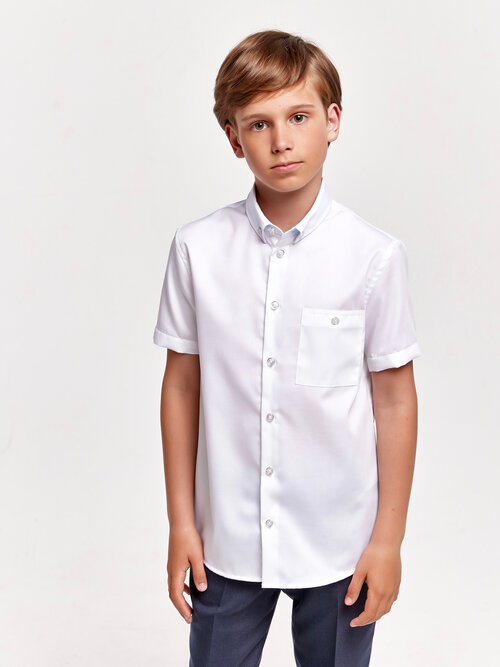 Школьная рубашка Junior Republic, размер 134, белый