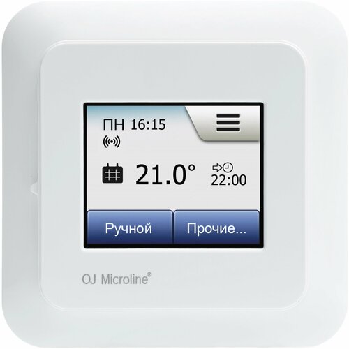 Wi-Fi Сенсорный программируемый терморегулятор OJ Electronics OWD5-1999-RU с двумя датчиками (белый)