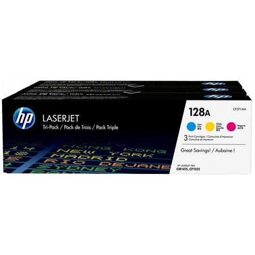 Комплект картриджей HP CF371AM, 1300 стр, многоцветный комплект картриджей hp cf373am 1400 стр многоцветный