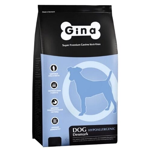 Сухой корм для собак Gina Hypoallergenic Denmark Dog Duck гипоаллергенный, со вкусом утки - 1 кг.