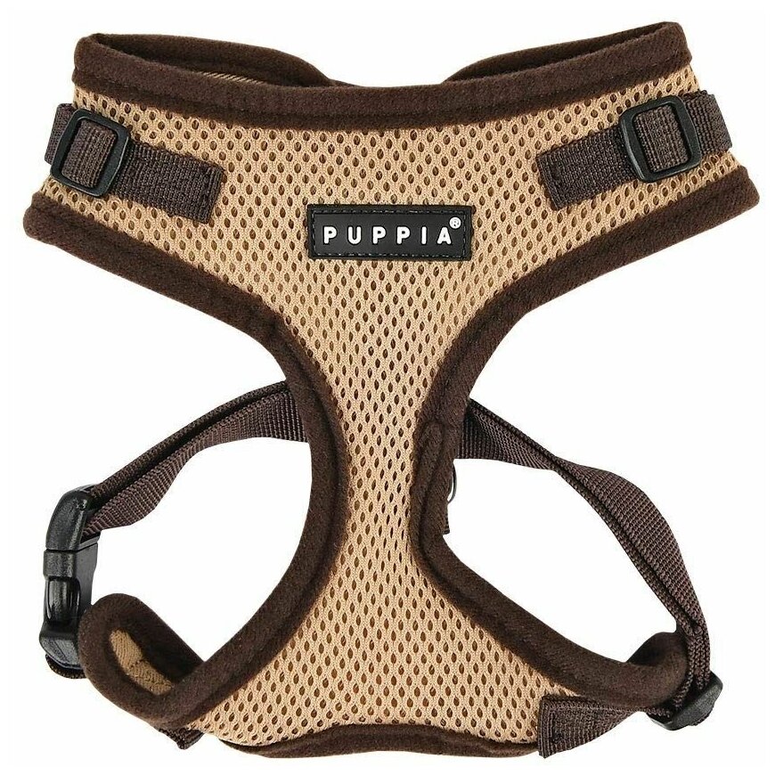 Шлейка для собак Puppia "RITEFIT HARNESS", бежевая, M (Южная Корея)