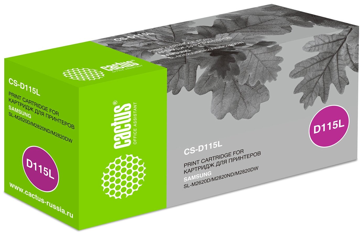 Картридж Cactus CS-D115L, черный, 3000 страниц, совместимый для Samsung Xpress M2620/M2620D/M2820/M2820DW/M2820ND/M2870/M2870FD/M2870FW