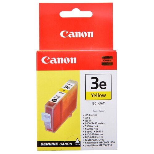 Картридж Canon BCI-3eY (4482A002), 390 стр, желтый автомобильный передний abs amg stylin решетка гриль для s class w221 s350 s400 s450 s500 s550 s600 s63 s65 2010 2011 2012 2013