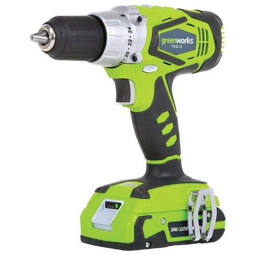 Дрель-шуруповерт GREENWORKS G24DDK2 2Ач 3702807 1278000₽