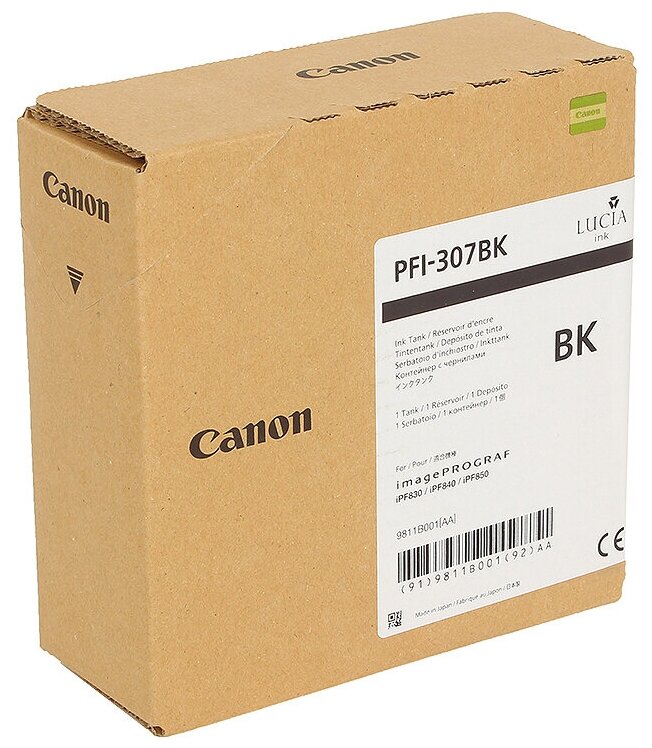 Картридж Canon PFI-307BK Black/Черный
